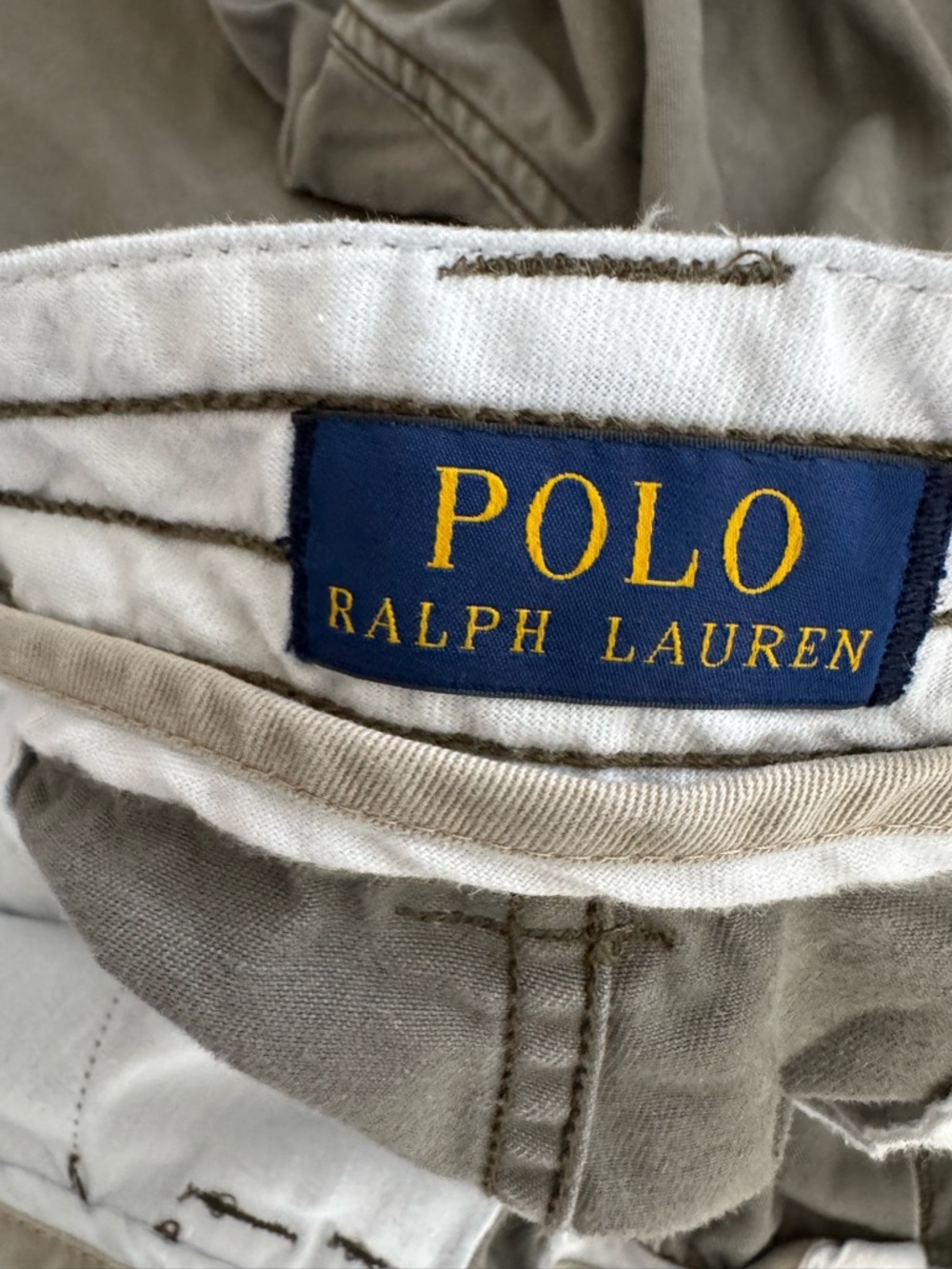 Polo Ralph Lauren Cargo Shorts Mens 35 Gray Cotton Utility Military - Picture 7 of 10